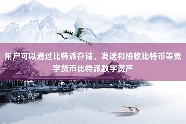 用户可以通过比特派存储、发送和接收比特币等数字货币比特派数字资产