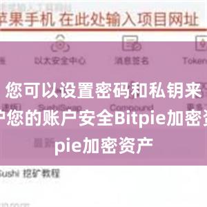 您可以设置密码和私钥来保护您的账户安全Bitpie加密资产